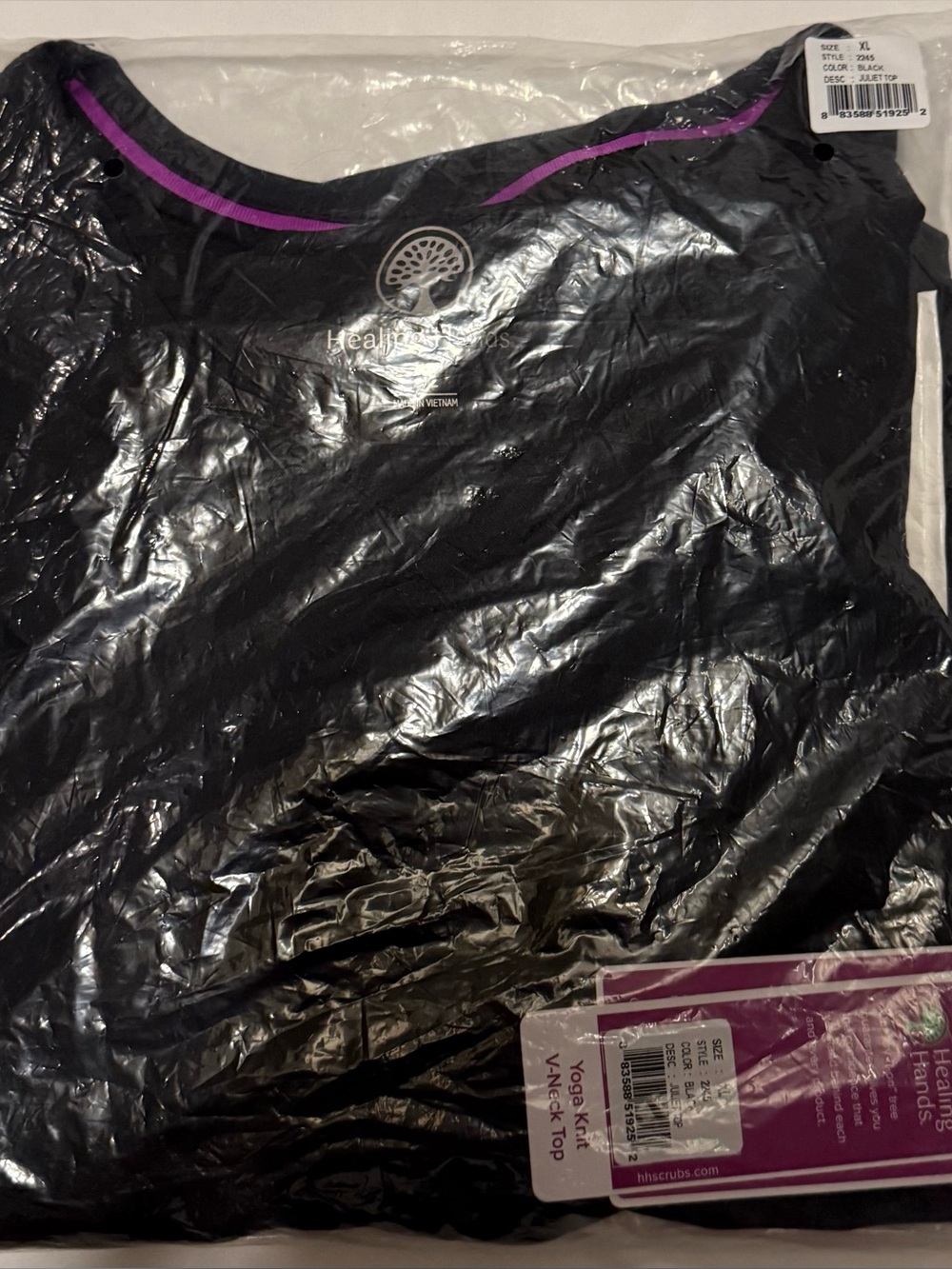 NWT Healing Hands Black Tank Top size XL